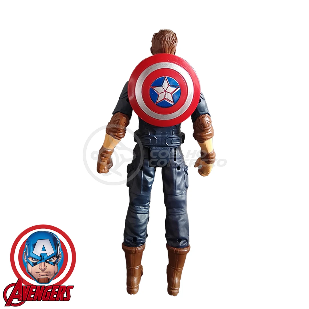 Фигурка героя Brinquedo Boneco Капитан Америка с волной 29 см коллекционное герои Marvel |
