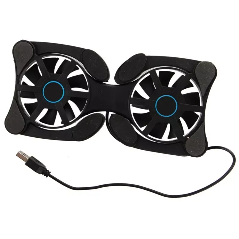 

2.0 External Laptop Cooler Pad Notebook Cooler 2 Fan Black