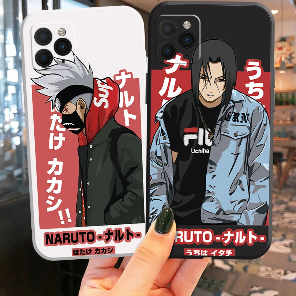 

NARUTO Sasuke Phone Cases For iPhone 11 12Pro 13 MAX 6 6S 7 8 Plus XS 12 13 Mini X XR SE 2020 New Silicone Back Cover Fanda