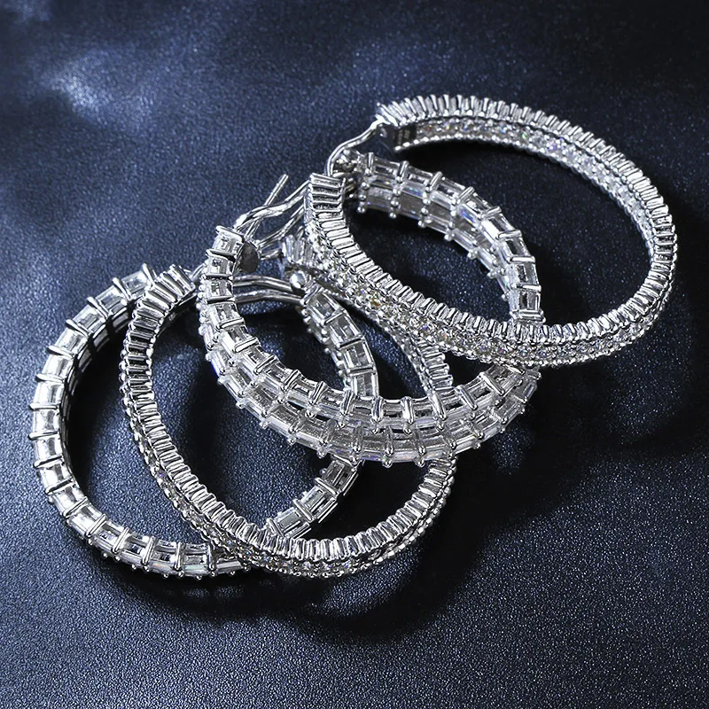 Серьги-кольца женские ювелирные изделия позолоченные не выцветающие