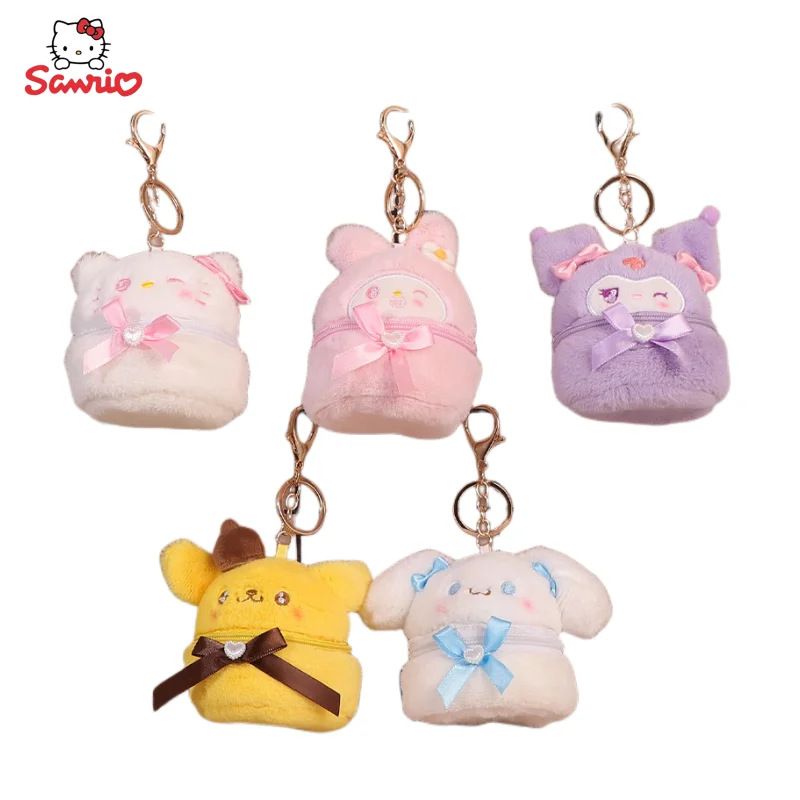 

Hello Kitty Kuromi My Melody Sanrio Anime Peripheral Kawaii Cute Cartoon Keychain Pendant Coin Purse Creative Storage Bag Gift