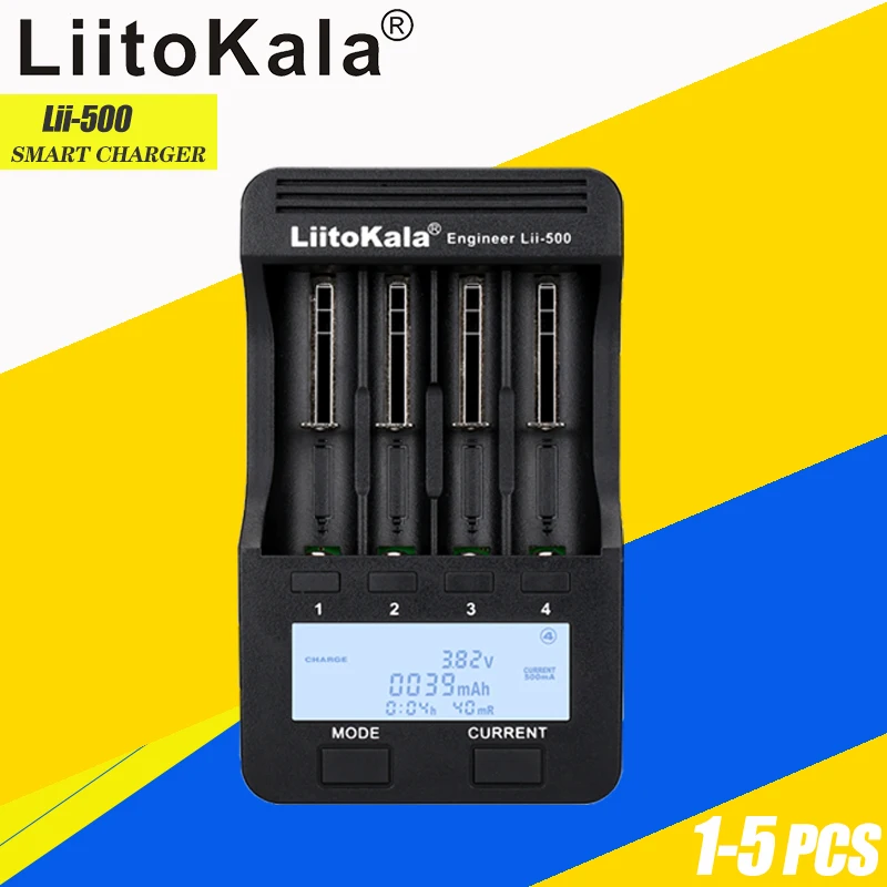 

Зарядное устройство LiitoKala, 1-5 шт., с ЖК-дисплеем