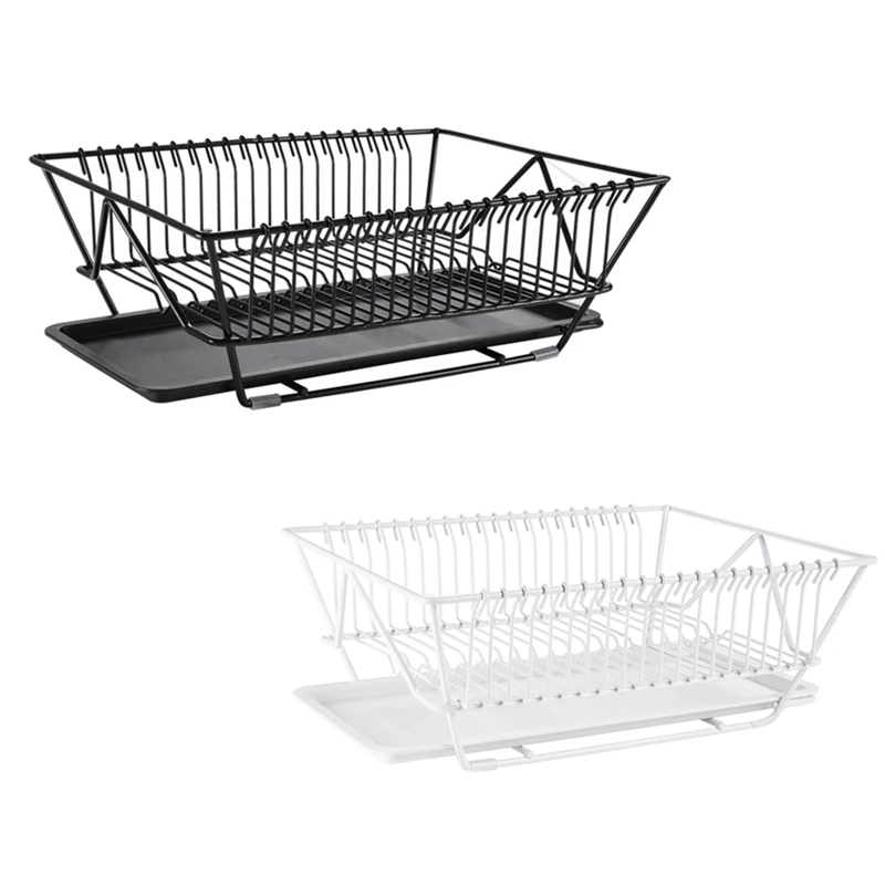 

Household Tableware Drying Rack Kitchen Light Countertop Utensil Storage Box