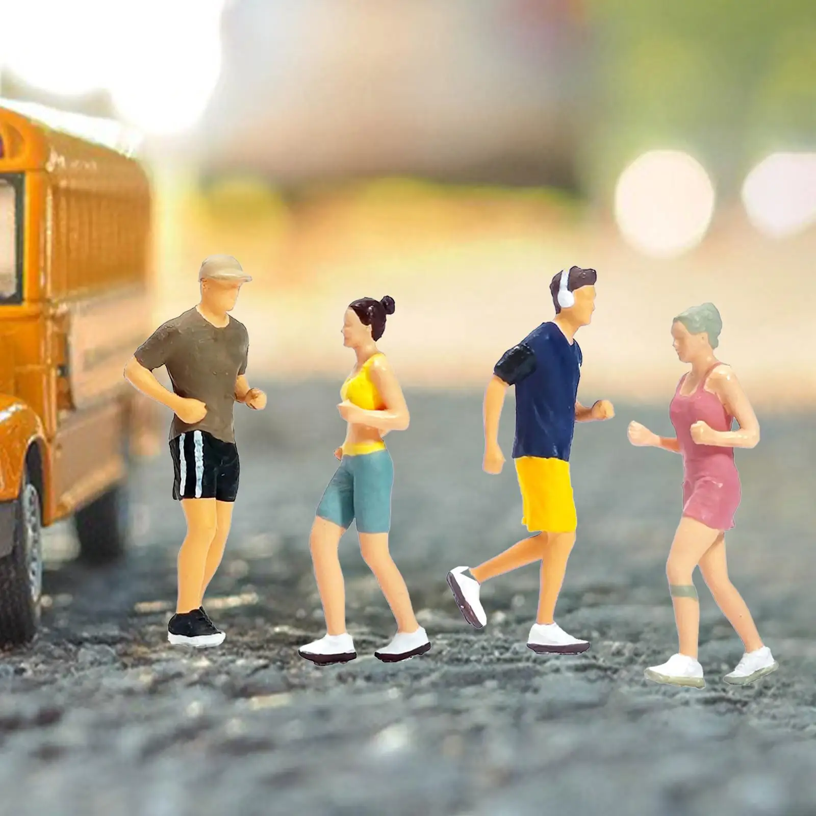 

1/87 Figures Multicolor Decoration People Models for Park Building Playset