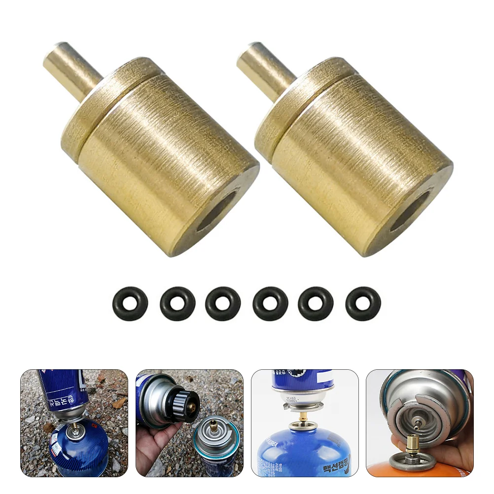 

2pcs Useful Practical Propane Refill Adapter Grill Stove Connector for Outdoor Daily Use