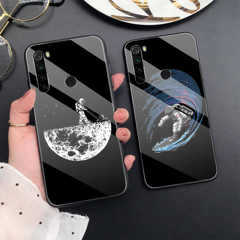 

Astronaut Planet Tempered Glass Case for Xiaomi Redmi Note 10 Pro Max 10T 11 4G 10S 9 9T 8T 7 9A 9C 8A Poco X3 Pro NFC M4 Pro 5G