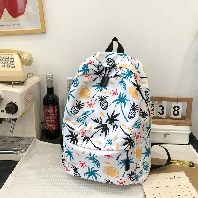 

Dropshipping school bags for girls female ins girl backpack college students graffiti color matching school backpack teenager