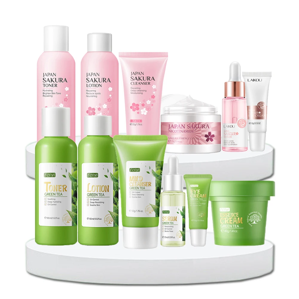 Sakura наборы для ухода за кожей корейская косметика лечения акне сыворотка лица