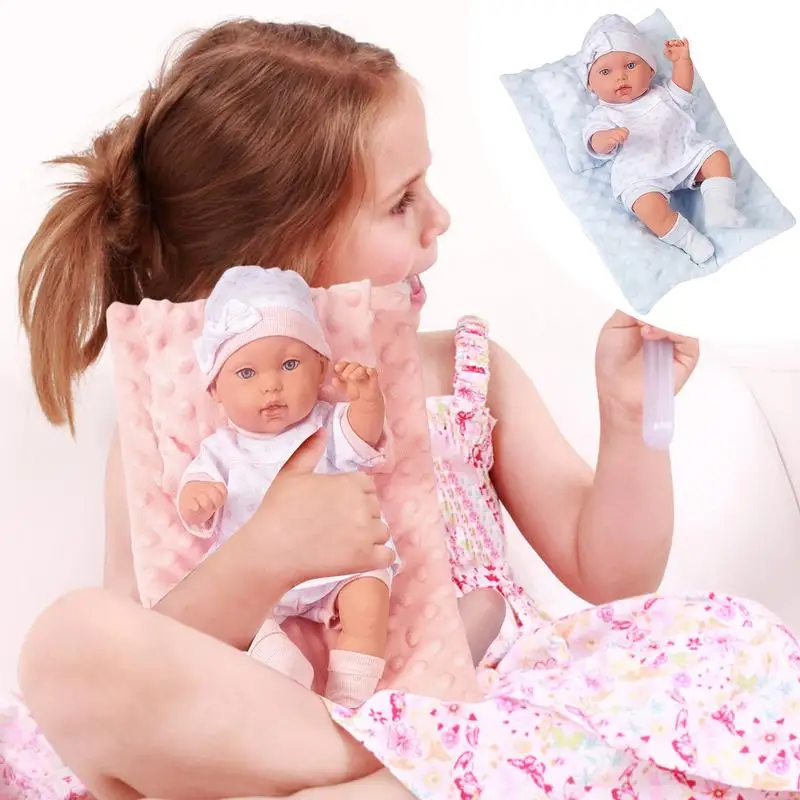 

Reborn Doll For Kids Realistic Limbs Movable Soothing Doll With Rug Christmas Gift Collectible Rebirth Doll For Kids Girls