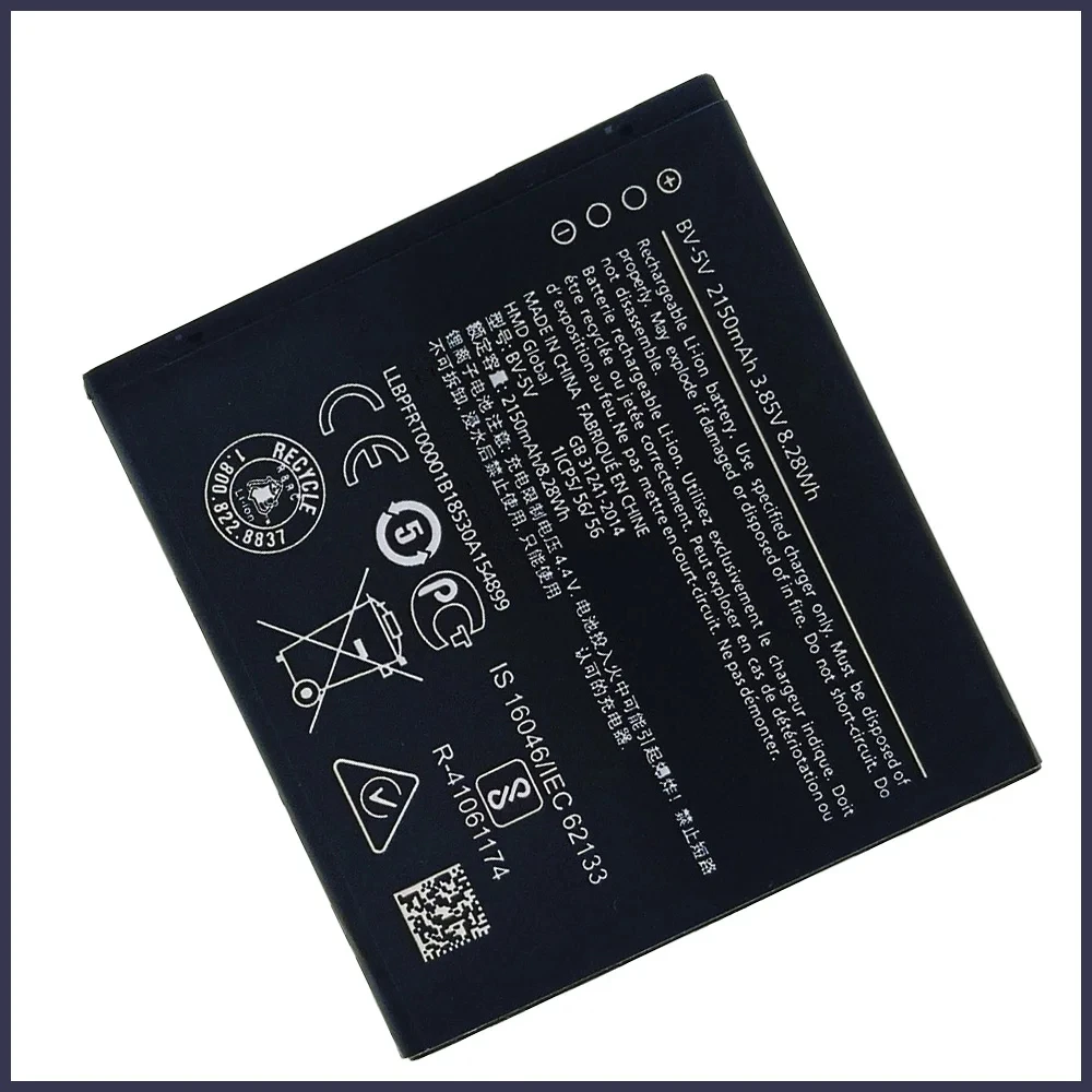 100% новый оригинальный аккумулятор BV-5V 2150 мАч для Nokia 1 TA-1047 BV 5 В bv5v высокого