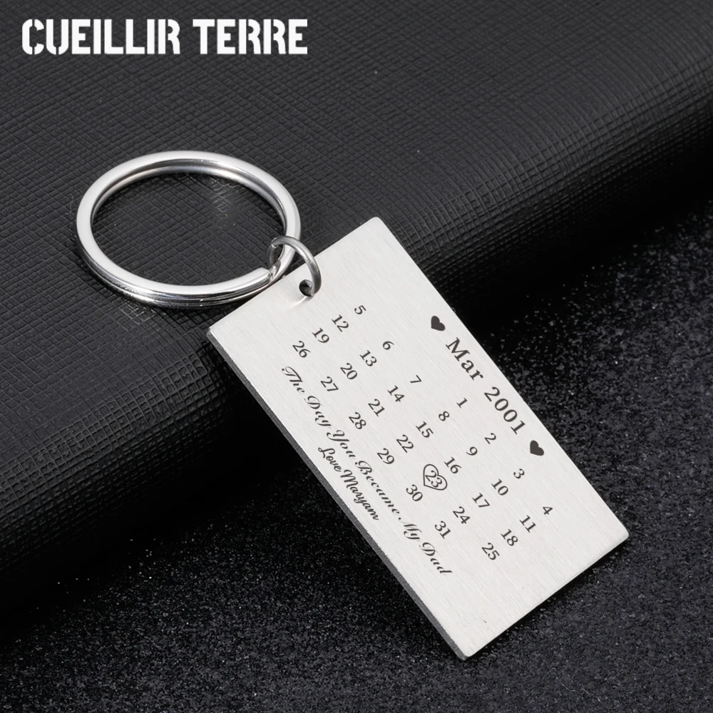 Fathers Day Keyrings Fathers' Day Dad Papa Birthday Gift TO PAPA Keyring Daddy Men Father Party Original Gift for Men Car