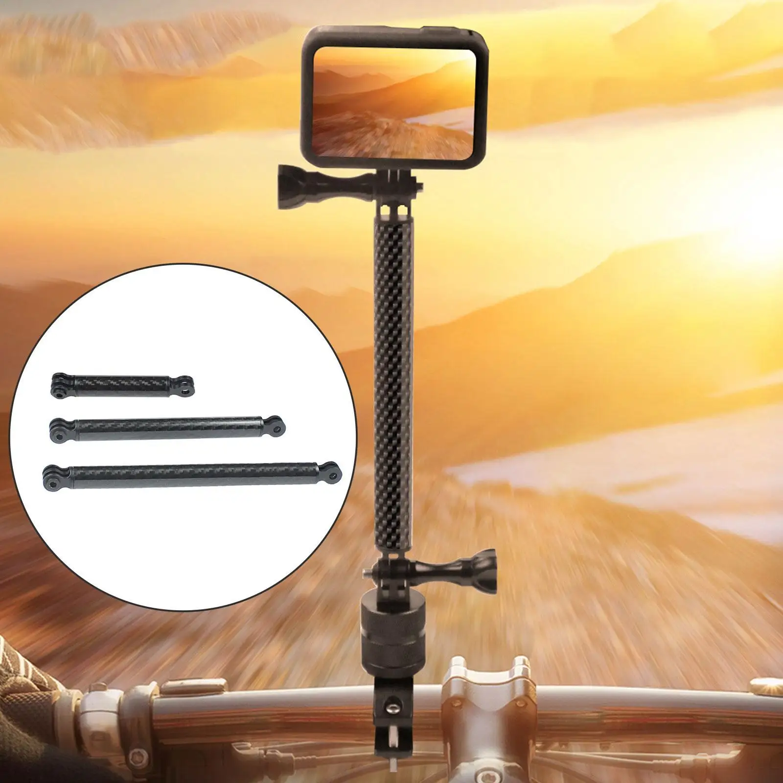 

CNC Aluminum Alloy Extension Arm Pole Mount Bracket For Insta360 One R X For 9 7 6 Max For DJI Action Cameras