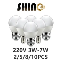 2 10pcs factory promotion led bulb g45 3w 7w 220v e27 e14 high lumen warm white light suitable for kitchen down lamp chandelier