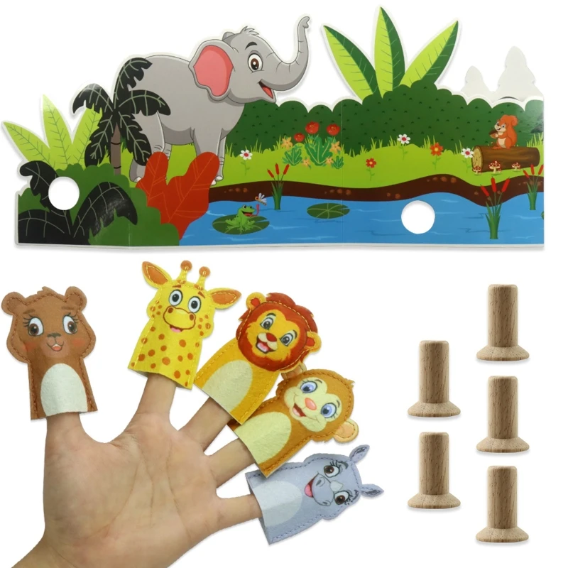 

Gesture Animal Finger Puppets Halloween Toys Small Cartoon Finger Hood Kids Toys Novelty Silicone Festival Gifts