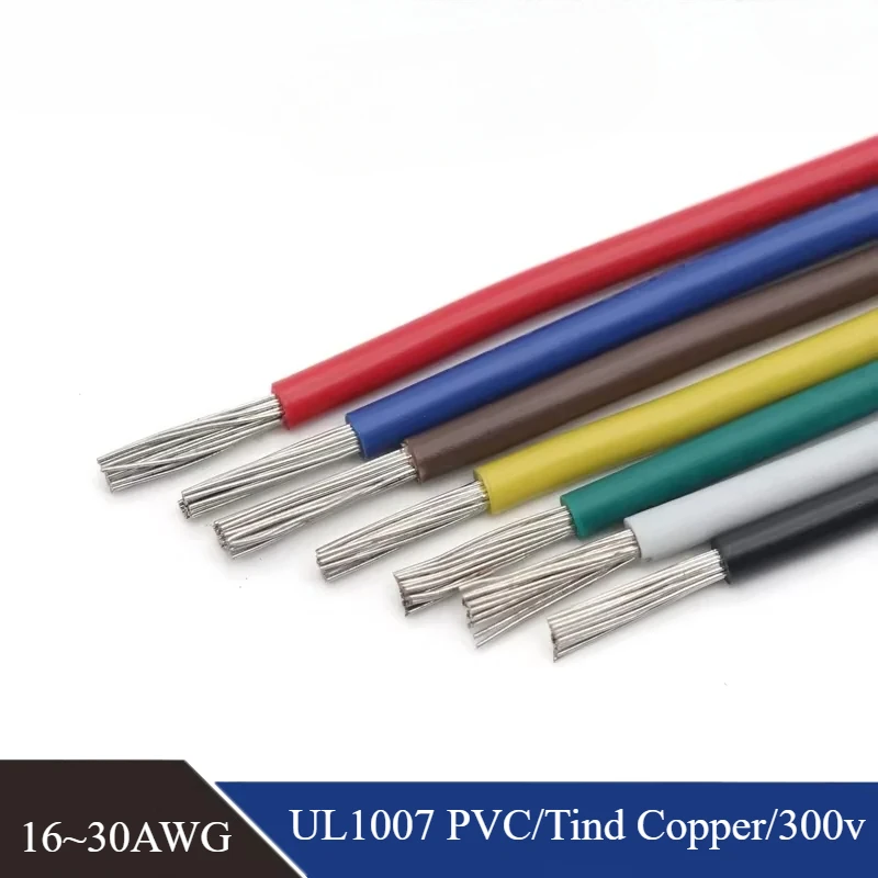 2/10 м 30 28 26 24 22 20 18 16 AWG UL1007 электрический провод изолированный пвх луженый медный