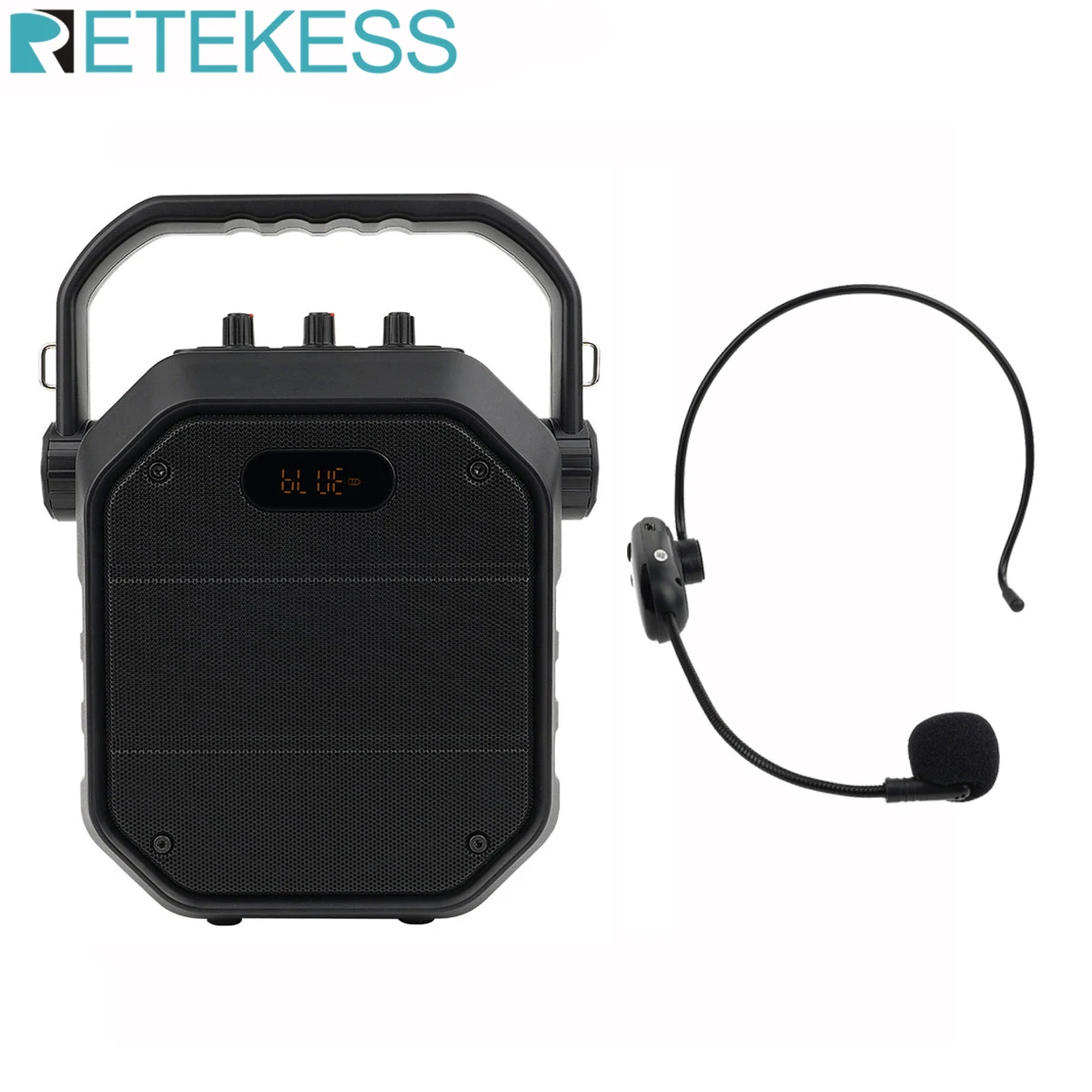 Фото Портативная беспроводная акустическая система RETEKESS TC102 с Bluetooth fm-радио микрофоном 30 Вт поддержка TF AUX USB для преподавания речи №1