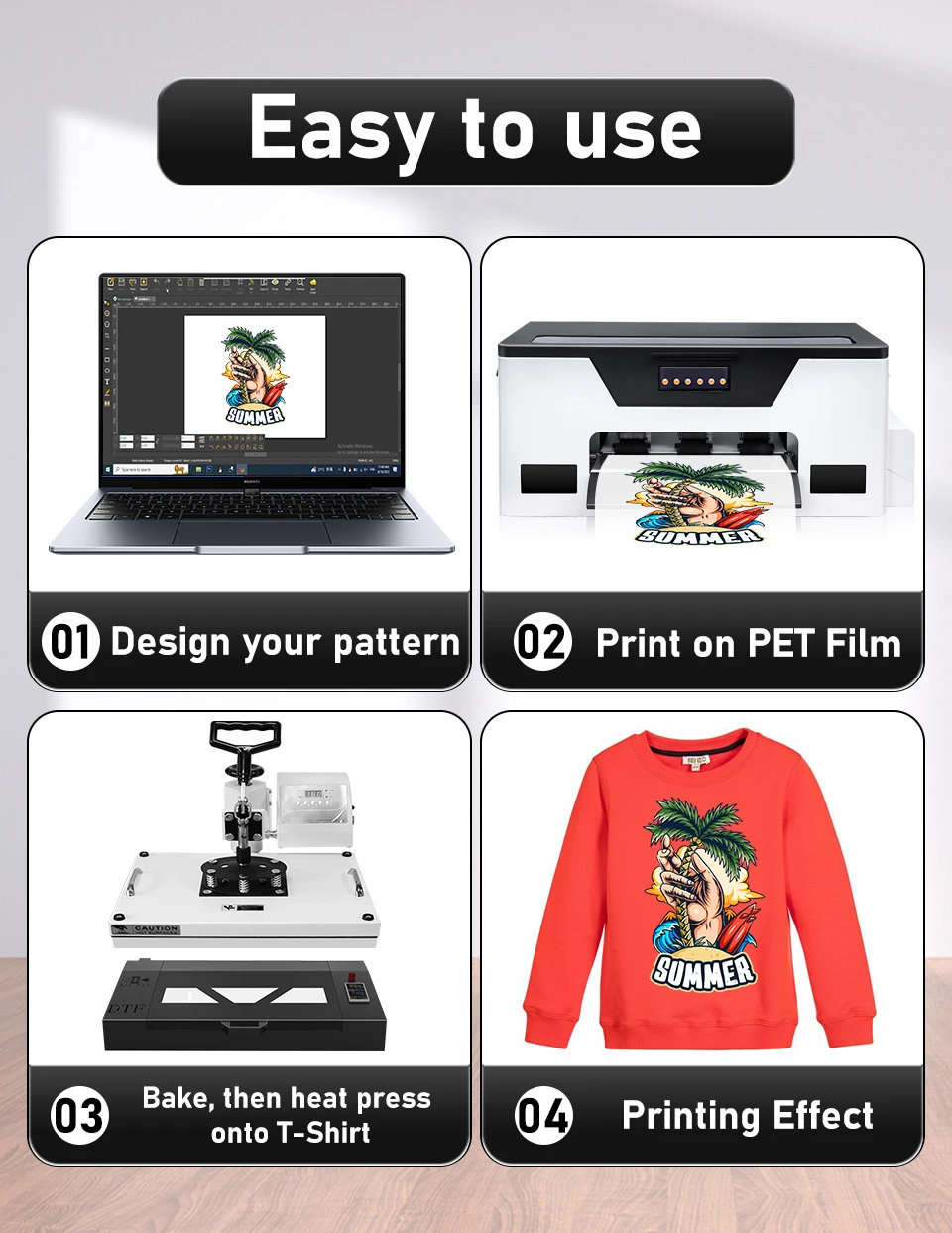 Принтер A3 DTF для принтера Epson XP600 принтер переноса пленки a3 dtf любых типов печати на