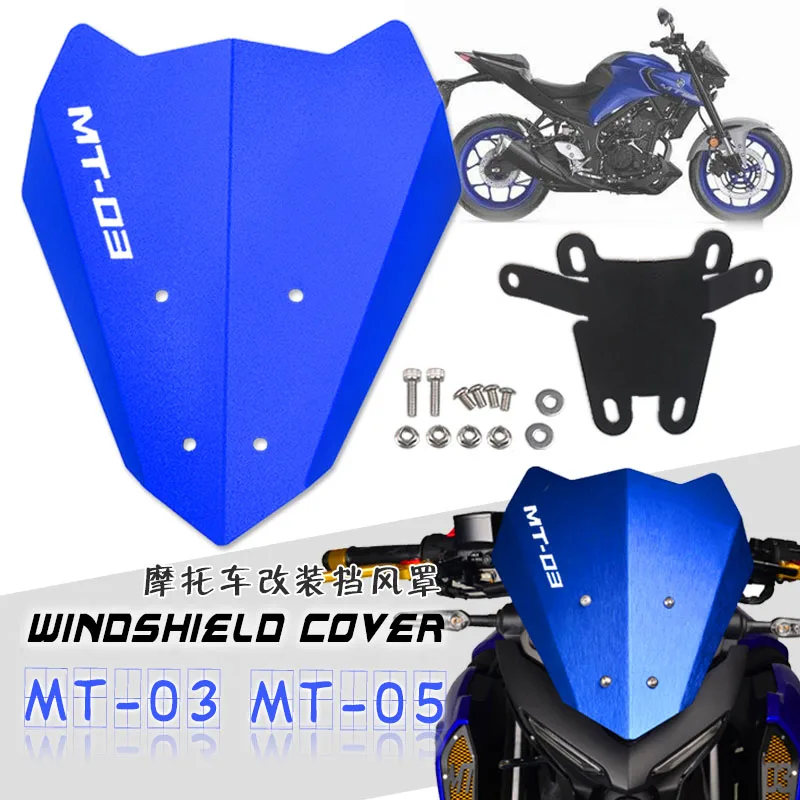 

For YAMAHA MT-03 MT-25 MT03 MT25 MT 03 25 2020 Motorcycle CNC Windshield Windscreen Aluminum Kit Deflector