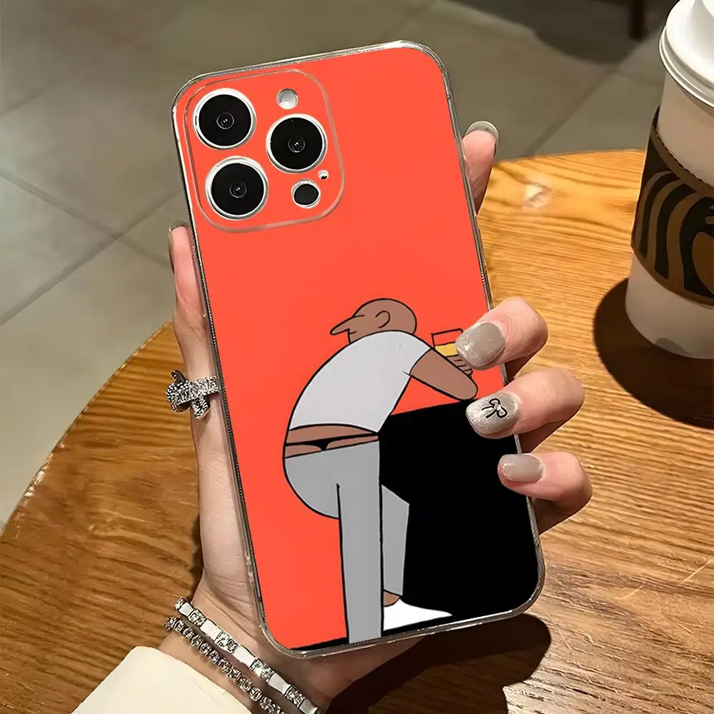Забавный чехол для телефона J-Jean Jullien Art Iphone 15 Pro Max 14 Plus 11 12 Mini 13 7 8 X XR XS SE прозрачная