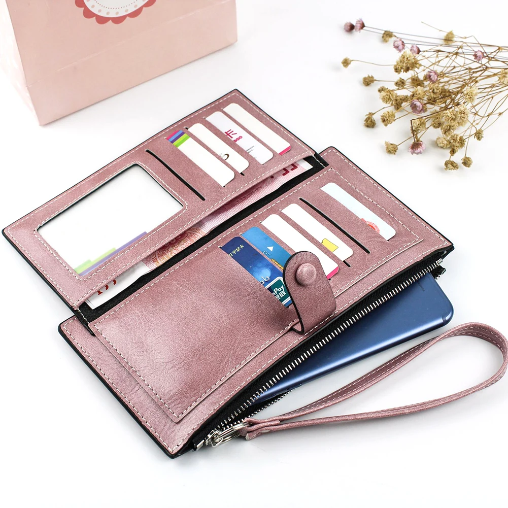 

حقائب يد Women Wallet PU Leather Purse Female Long Clutch Bags Handbag For Women Coin Purse Card Holders Multifunctional Clutch
