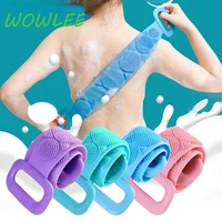 silicone bath body brush soft body rub brush body exfoliating massage for shower body cleaning bathroom shower strap