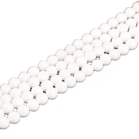 high quality natural stone beads white porcelain round loose stone beads for diy jewelry making bracelet necklaces 4681012mm