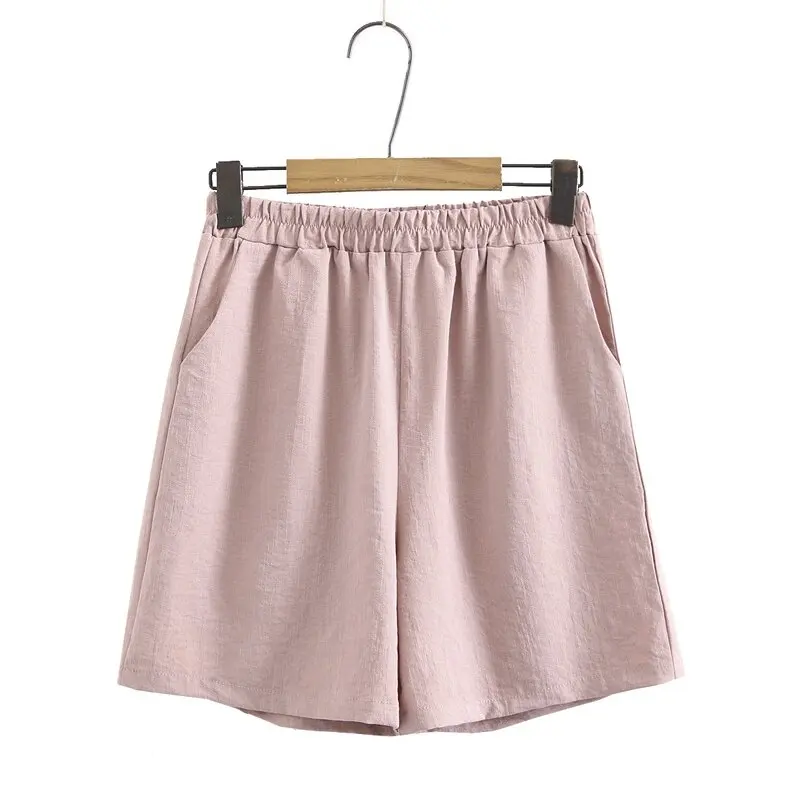 

Plus Size XL-4XL Women's Solid Color Shorts Casual Summer Hot Shorts