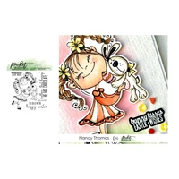 little girl doll new metal cutting dies stamps scrapbook diary decoration embossing cut dies template diy greeting card handmade