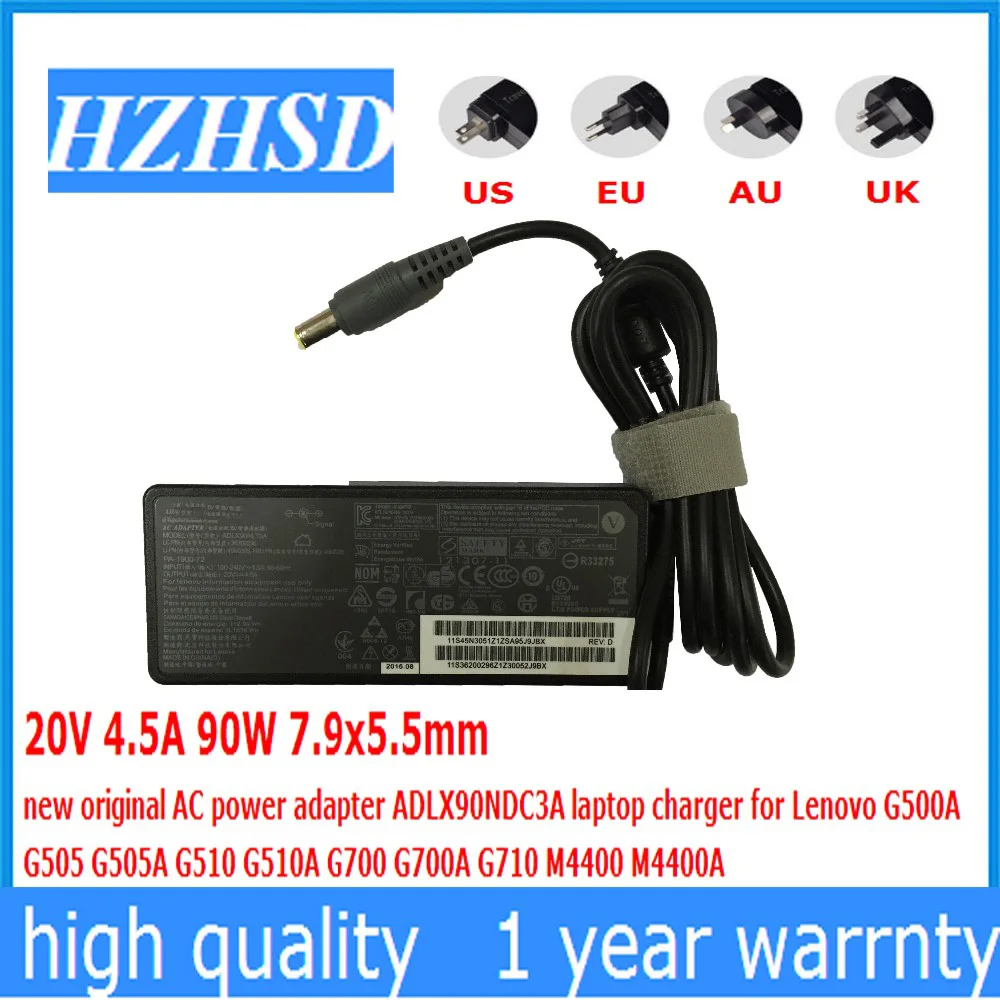 Зарядное устройство для ноутбука Lenovo G500A G505 G505A G510 G510A G700 G700A G710 M4400, 20 в, 7,9 А, 90 Вт, 5,5 x мм