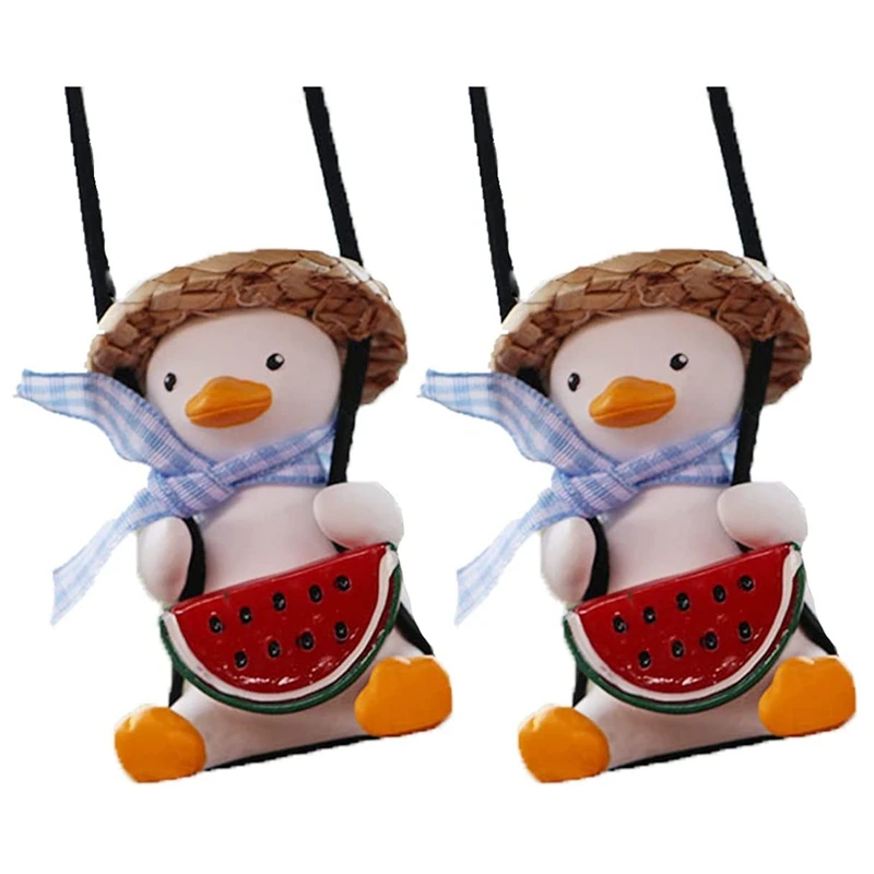 

2 шт. качающаяся утка подвесное украшение для автомобиля качели утка Автомобильное Зеркало милые аниме автомобильные аксессуары украшение ...