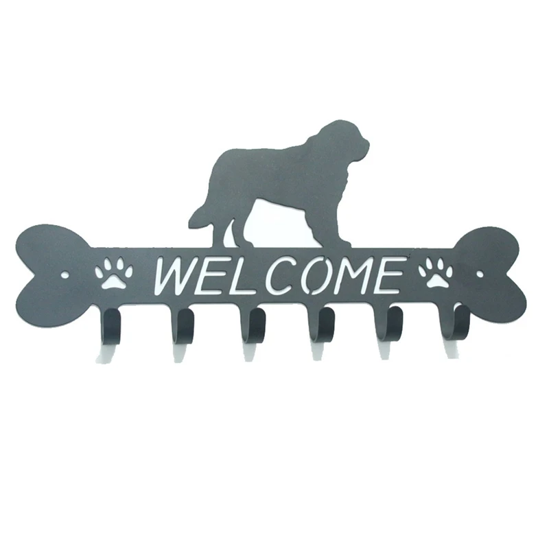 

Key Holder For Welcome (6-Hook Rack) Decorative,Metal Hanger For Front Door, Kitchen,Store House,Work,Car,Vehicle Keys