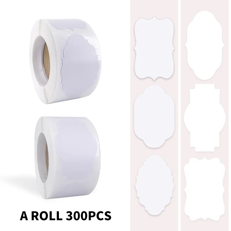300 шт./рулон, белые наклейки для выпечки
