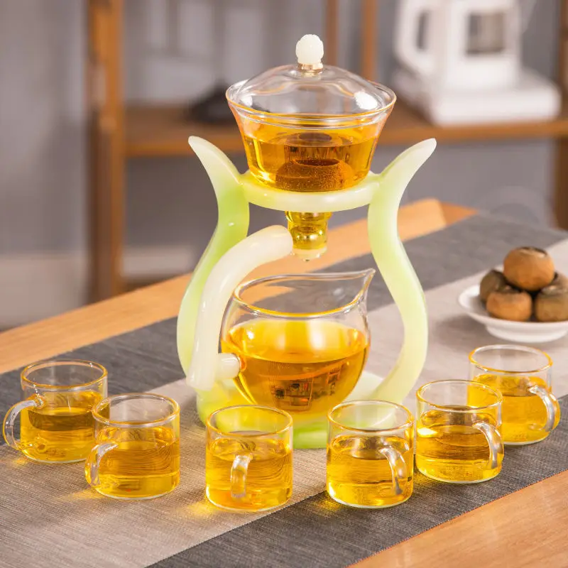 

Water Filter Artifact Lazy Bubble Tea Set Heat-resistant Glass Teapot Tea Infuser Coffee Automatic Magnetic Teaware