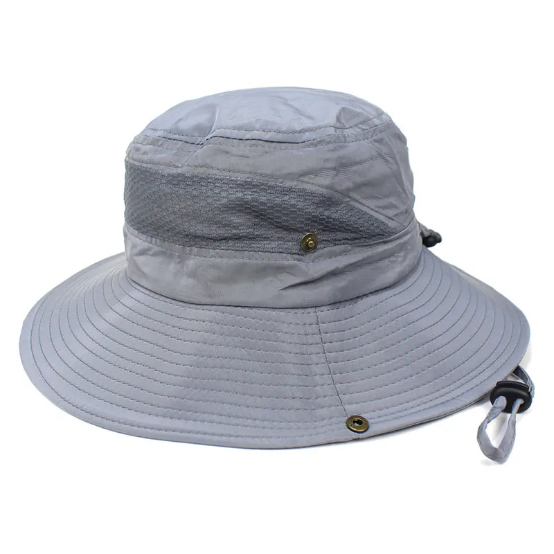 

2022 Summer Polyester Solid Color Sun Protection Hat Outdoor Fisherman Breathable Fishing Hat Women and Men 90