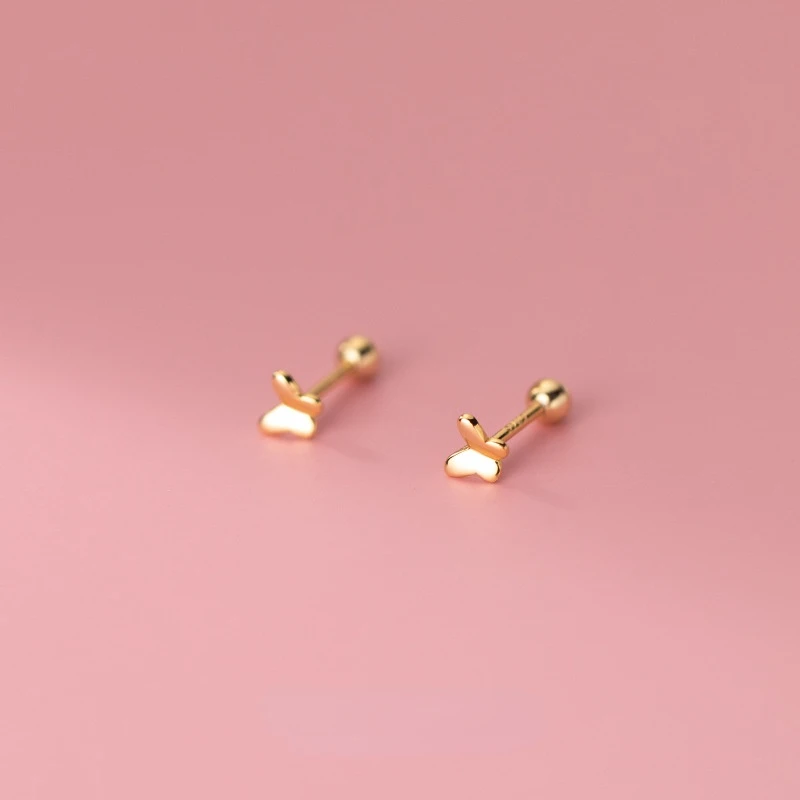 

Женские серьги-гвоздики с бабочкой, из серебра 925 пробы