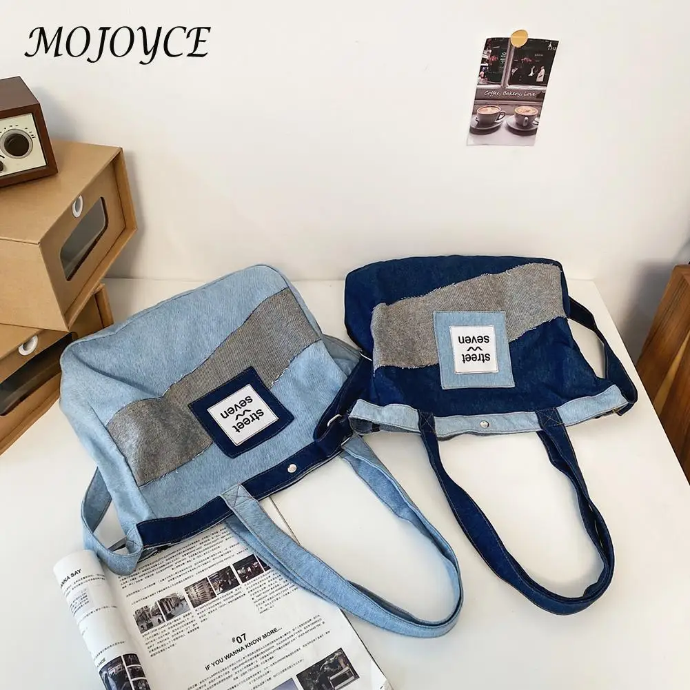 

Denim Shoulder Crossbody Bag Girl Fashion Luxury Design Totes Handbag for Women Casual Shopping Handbag Streetwear