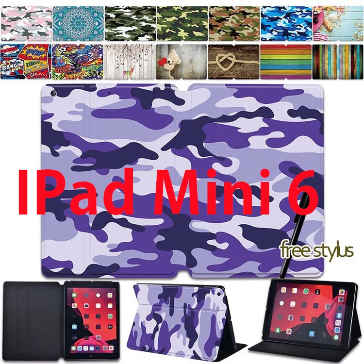 

Чехол для планшета IPad Mini 6, 2021 дюйма, с камуфляжным узором