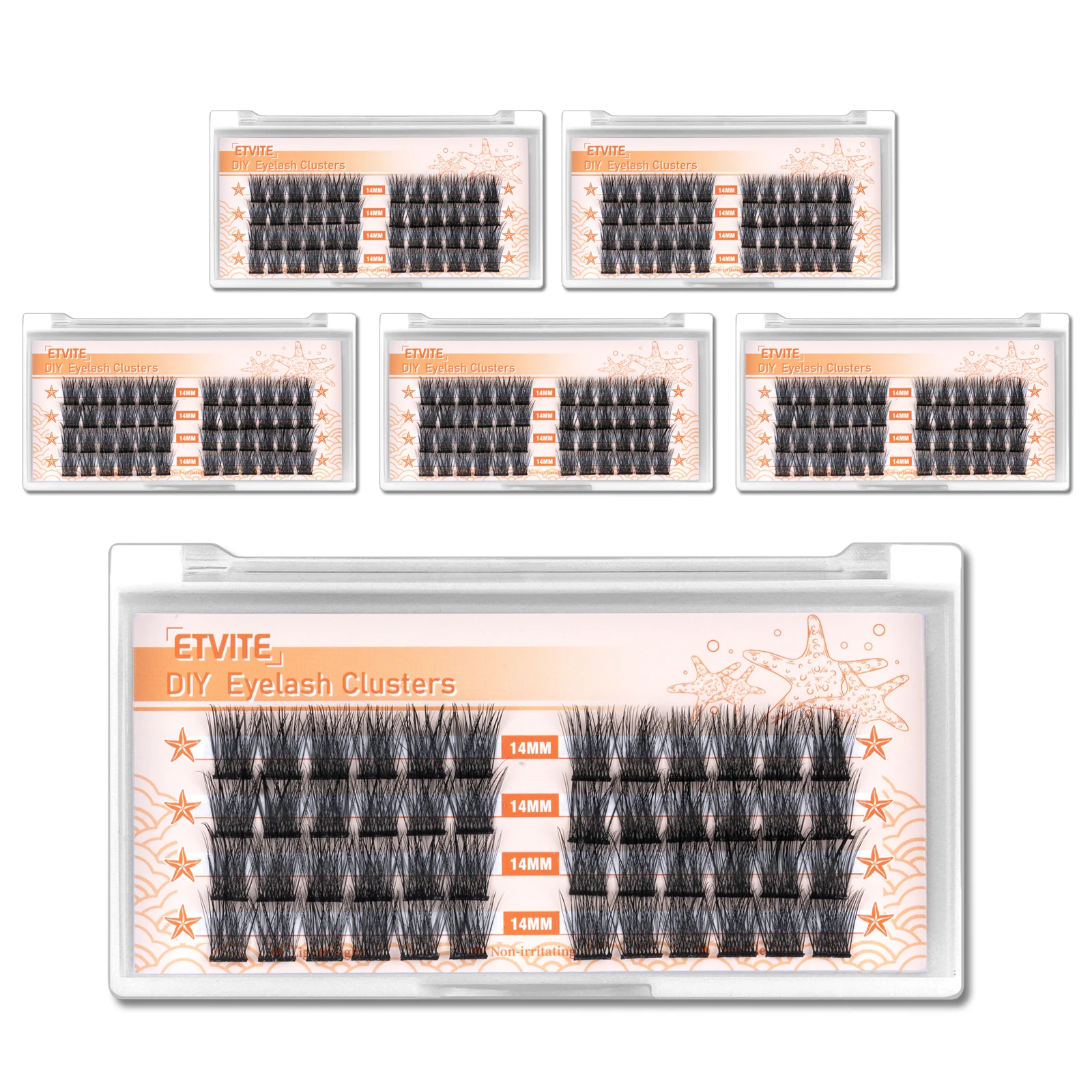 ETVITE DIY кластеры ресниц для наращивания отдельные сегментные искусственные