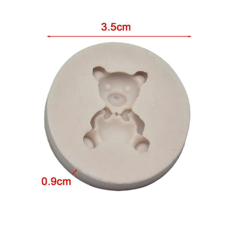 

1PC Bear Silicone Mold Mini Fondant Mold Cake Decorating Tools Chocolate Gumpaste Mold Chocolate Soap Mold