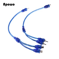 car audio cable 1 male to 2 female 1 female rca 2 male adapter cable wire splitter stereo audio signal connector