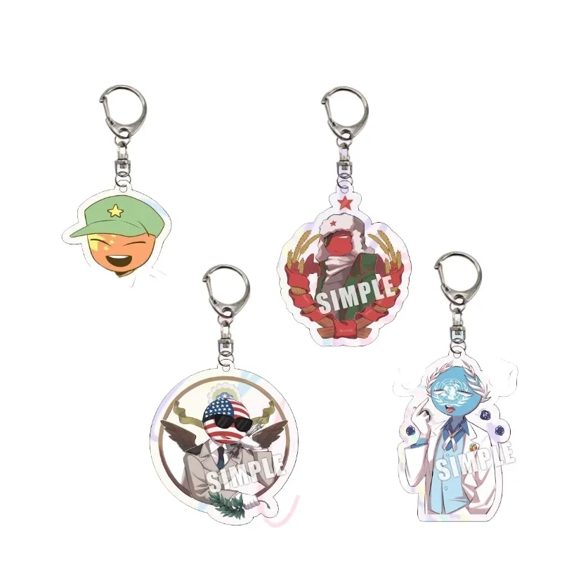 20 шт./лот оптовая продажа аниме CountryHumans CN USA FR UK RUS брелок для косплея акриловый