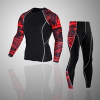 compression tights men running set quick dry t shirt long sleeve gyms leggings sports suit gym men outfit training suits set 4xl