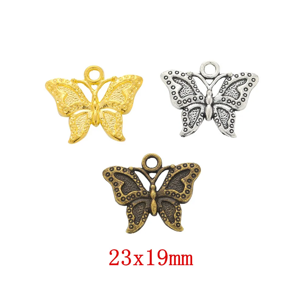 

60pcs butterfly Craft Supplies Charms Pendants for DIY Crafting Jewelry Findings Making Accessory 104