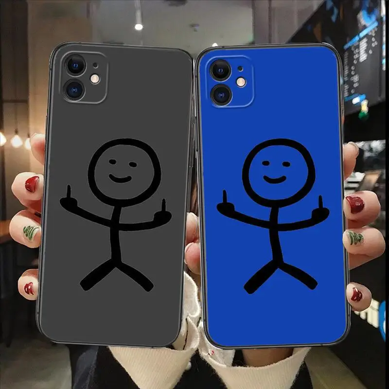 

Cartoon Matchman Fashion Black TPU Phone Case for IPhone 13 12 11 14 Pro Max Mini XR X XS Max 8Plus 7plus 6 6S Soft Phone Cover