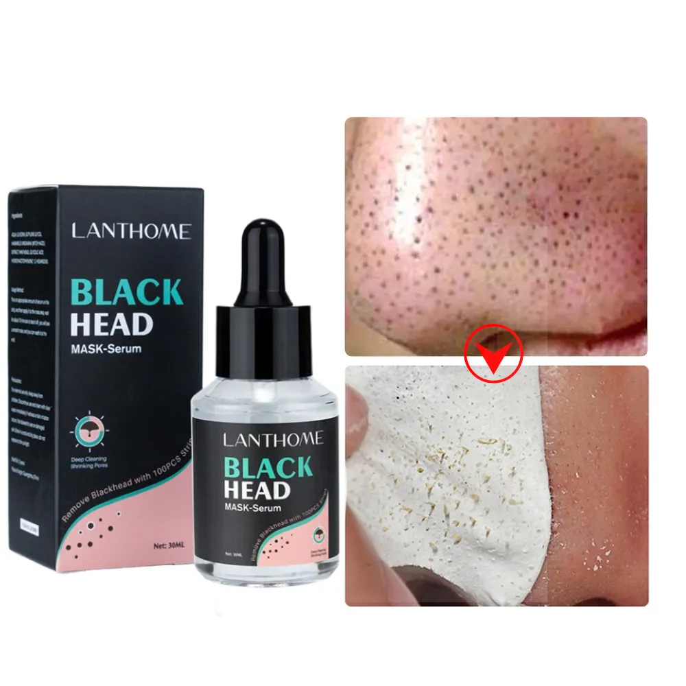 

30ML Blackhead Removal Mask Shrink Pores Treat Acne Serum Oil-Control Tea Tree Essential Moisturizing Face Skin Care Essence