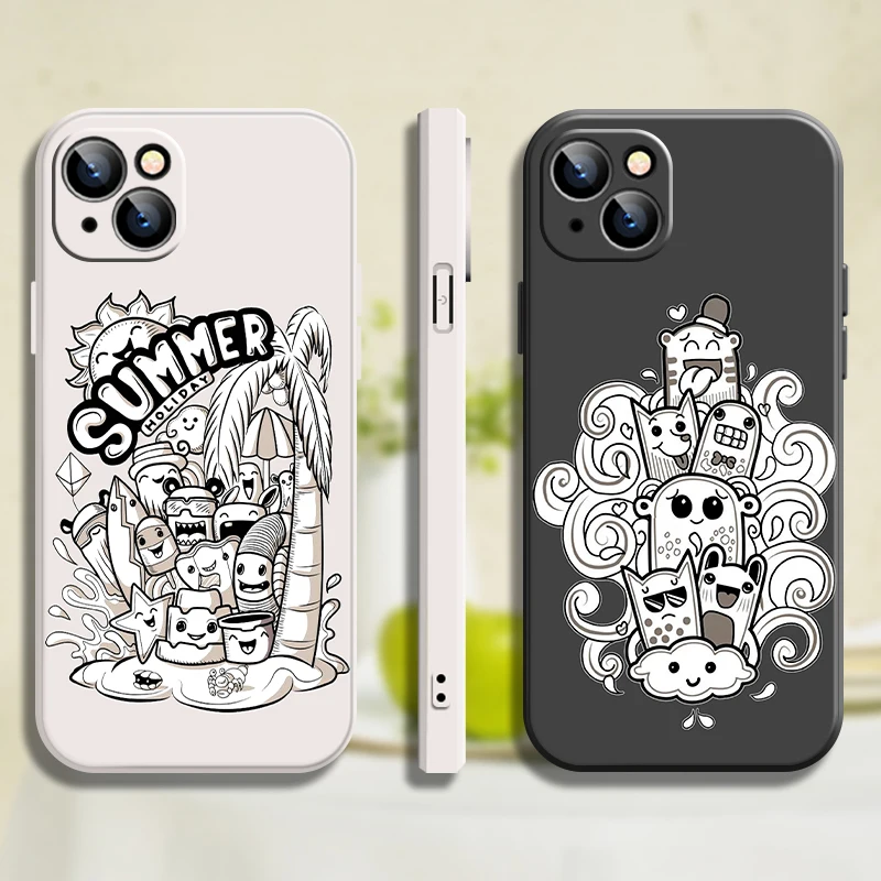 

Hand Painted Phone Case For Carcasas iPhone Case Xs Max Mini 8 8p 7 11 Xr X 6s 6 Plus 12 13 SE ProMax 2020 Ha2o Slot Android TPU