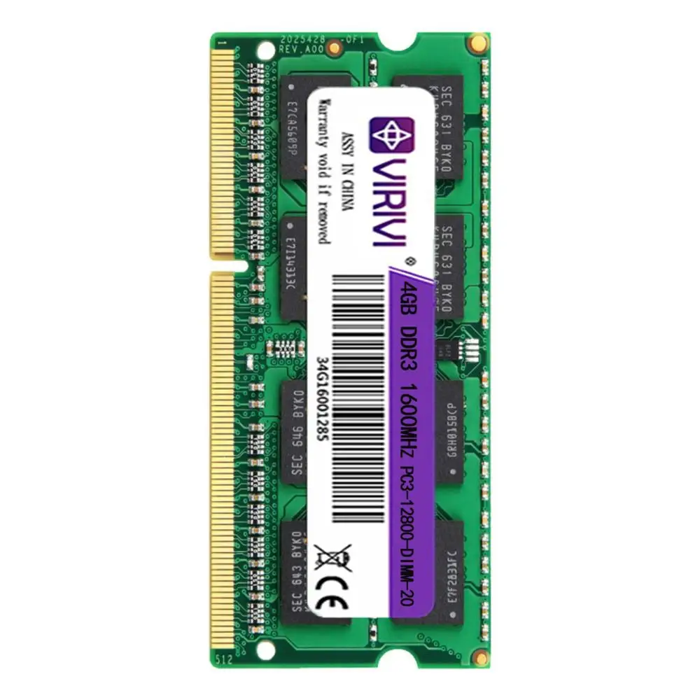 Оперативная память VIRIVI для ноутбука DDR3 DDR4 2G 4 ГБ 8 1333 1600 1866 2133 2400 2666 МГц SO-DIMM 1 35 в 5 2 |
