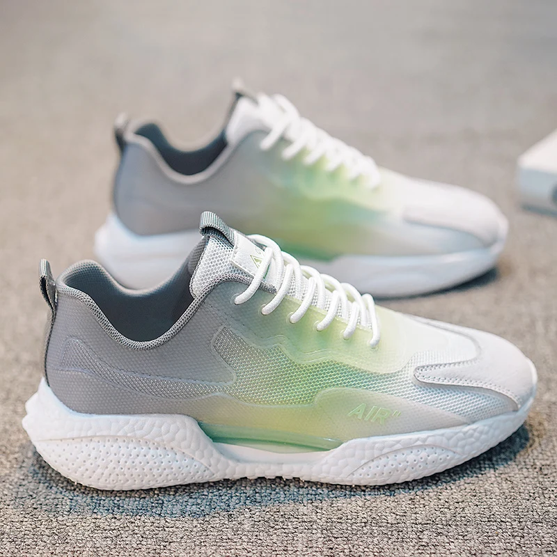 

Men's Shoes 2022 New All-match Trend Men's Casual Shoes Heightened Thick-soled Mesh Shoes Non-slip Wear-resistant Shoes Men's PU