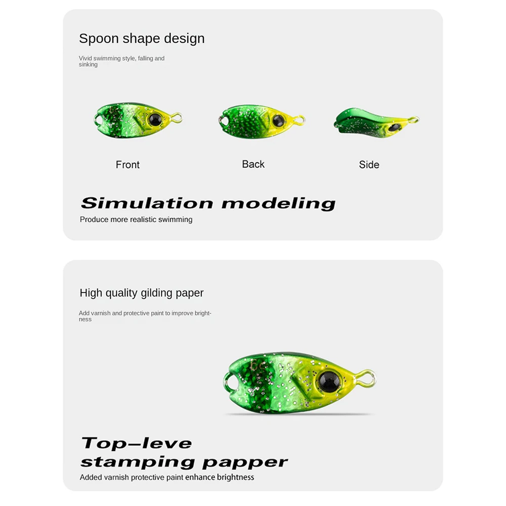 

Luya Bait Simulation Shape Creek Tiger Horse Mouth Sequin Luminous Bionic Bait Fishing Gear Fishing Lures Iron Plate Mini