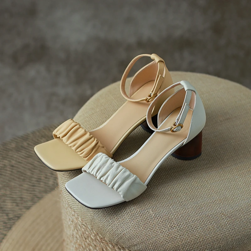 

Women's Sandals 6cm Thick High Heels Outer Layer For Comfort And Temperament Fashion Elegant Shoes Women Elegant ConciseLX83